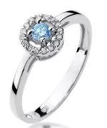 Inel Bonore - Aur Alb 585 - Topaz 0,15 ct
