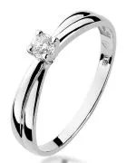 Inel Bonore - Aur Alb 585 - Diamant 0,1 ct