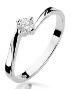 Inel Bonore - Aur Alb 585 - Diamant 0,2 ct