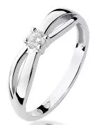 Inel Bonore - Aur Alb 585 - Diamant 0,1 ct