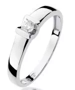 Inel Bonore - Aur Alb 585 - Diamant 0,1 ct