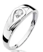 Inel Bonore - Aur Alb 585 - Diamant 0,12 ct