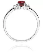 Inel Bonore - Aur Alb 585 - Rubin 0,6 ct