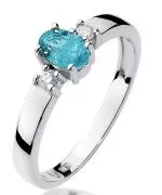 Inel Bonore - Aur Alb 585 - Topaz 0,5 ct