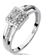 Inel Bonore - Aur Alb 585 - Diamant 0,15 ct