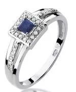 Inel Bonore - Aur Alb 585 - Safir 0,2 ct