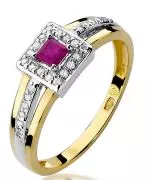 Inel Bonore - Aur 585 - Rubin 0,2 ct