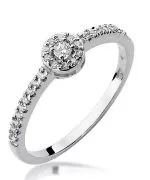 Inel Bonore - Aur Alb 585 - Diamant 0,05 ct