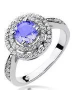 Inel Bonore - Aur Alb 585 - Tanzanit 0,7 ct