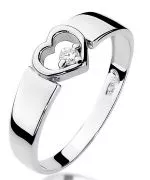 Inel Bonore - Aur Alb 585 - Diamant 0,04 ct