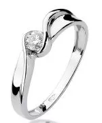 Inel Bonore - Aur Alb 585 - Diamant 0,15 ct