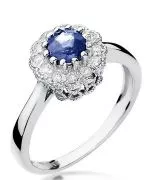 Inel Bonore - Aur Alb 585 - Tanzanit 0,5 ct