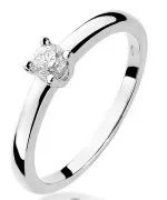 Inel Bonore - Aur Alb 585 - Diamant 0,2 ct