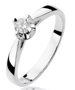 Inel Bonore - Aur Alb 585 - Diamant 0,2 ct