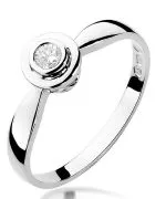 Inel Bonore - Aur Alb 585 - Diamant 0,1 ct