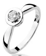 Inel Bonore - Aur Alb 585 - Diamant 0,2 ct
