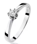 Inel Bonore - Aur Alb 585 - Diamant 0,12 ct
