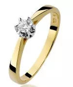 Inel Bonore - Aur 585 - Diamant 0,12 ct