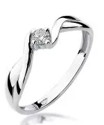 Inel Bonore - Aur Alb 585 - Diamant 0,1 ct