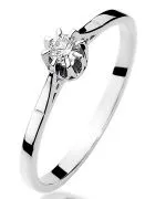 Inel Bonore - Aur Alb 585 - Diamant 0,1 ct