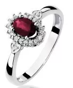 Inel Bonore - Aur Alb 585 - Rubin 0,6 ct
