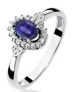 Inel Bonore - Aur Alb 585 - Tanzanit 0,4 ct