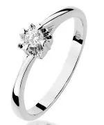 Inel Bonore - Aur Alb 585 - Diamant 0,1 ct