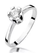 Inel Bonore - Aur Alb 585 - Diamant 0,7 ct