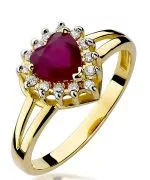 Inel Bonore - Aur 585 - Rubin 1,1 ct