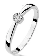 Inel Bonore - Aur Alb 585 - Diamant 0,04 ct