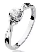 Inel Bonore - Aur Alb 585 - Diamant 0,1 ct
