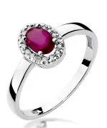 Inel Bonore - Aur Alb 585 - Rubin 0,6 ct