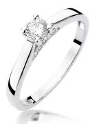 Inel Bonore - Aur Alb 585 - Diamant 0,25 ct