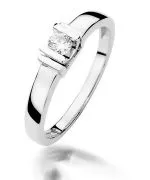 Inel Bonore - Aur Alb 585 - Diamant 0,1 ct