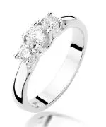 Inel Bonore - Aur Alb 585 - Diamant 0,25 ct