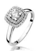 Inel Bonore - Aur Alb 585 - Diamant 0,3 ct