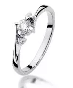 Inel Bonore - Aur Alb 585 - Diamant 0,25 ct