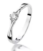 Inel Bonore - Aur Alb 585 - Diamant 0,12 ct