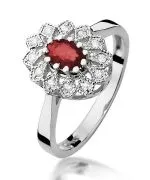 Inel Bonore - Aur Alb 585 - Rubin 0,6 ct