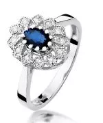Inel Bonore - Aur Alb 585 - Safir 0,7 ct