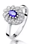 Inel Bonore - Aur Alb 585 - Tanzanit 0,4 ct