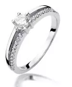 Inel Bonore - Aur Alb 585 - Diamant 0,3 ct