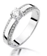 Inel Bonore - Aur Alb 585 - Diamant 0,25 ct