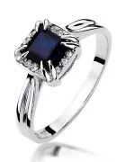 Inel Bonore - Aur Alb 585 - Safir 0,7 ct