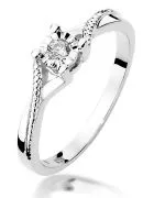 Inel Bonore - Aur Alb 585 - Diamant 0,08 ct