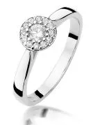 Inel Bonore - Aur Alb 585 - Diamant 0,12 ct