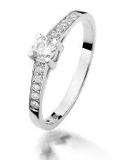Inel Bonore - Aur Alb 585 - Diamant 0,3 ct