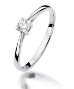 Inel Bonore - Aur Alb 585 - Diamant 0,15 ct