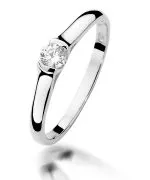 Inel Bonore - Aur Alb 585 - Diamant 0,15 ct