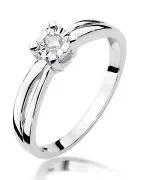 Inel Bonore - Aur Alb 585 - Diamant 0,08 ct